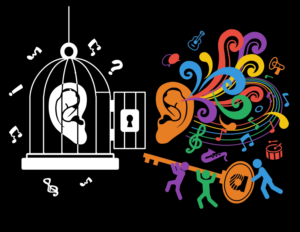 Chalkboard wall - the sounds of life | Diseño Con Ilustración por Ry