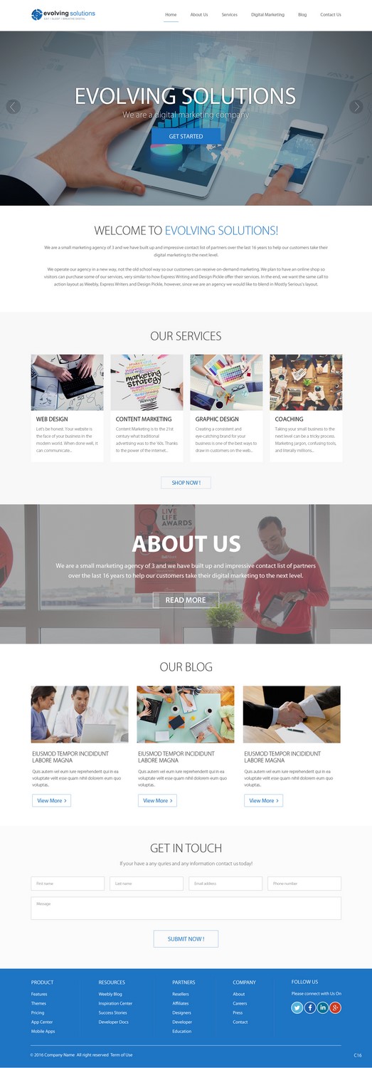 Web Design by pb for Evolving Solutions | Design #12743069