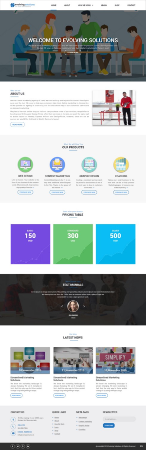 Web Design by pb for Evolving Solutions | Design: #12747747