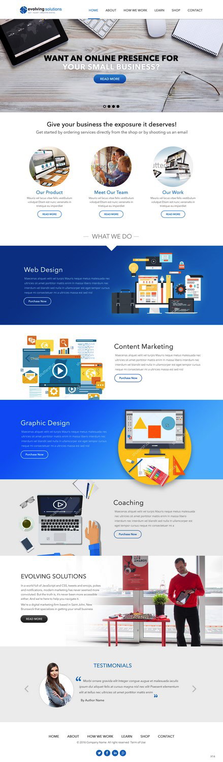 Web Design by pb for Evolving Solutions | Design #12788745