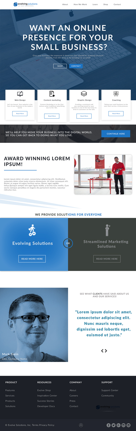 Web Design by Drexen for Evolving Solutions | Design #12741995