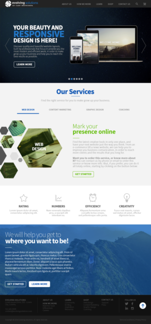 Web Design by Tiago Pereira for Evolving Solutions | Design: #12837739