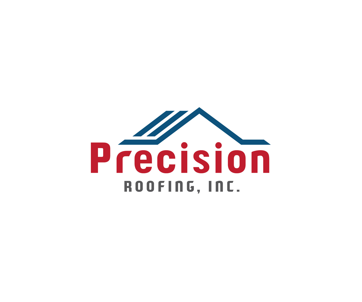 Diseño de Logo por KabhTech Studio para Precision Roofing, Inc. | Diseño #12740242