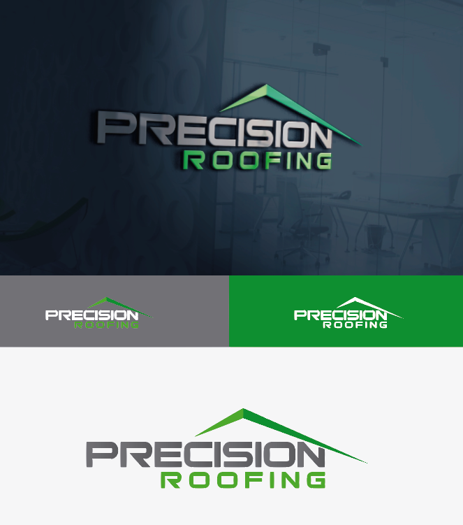 Logo-Design von Carlos Alba D. für Precision Roofing, Inc. | Design #12733731