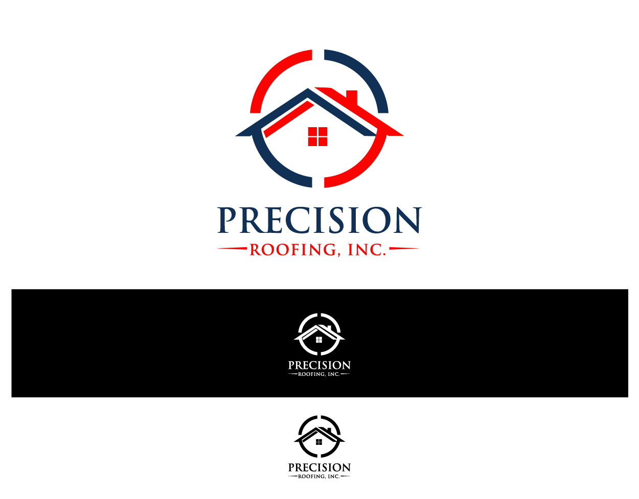 Logo Design by Turn Digital for Precision Roofing, Inc. | Design #12739563