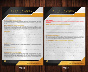 Hair Extension Aftercare sheet | Flyer Design by SAI DESIGNS