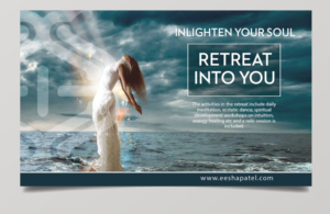 Flyer for spiritual retreat (yoga, meditation, reiki, raw food) | Flyer Design by alex989