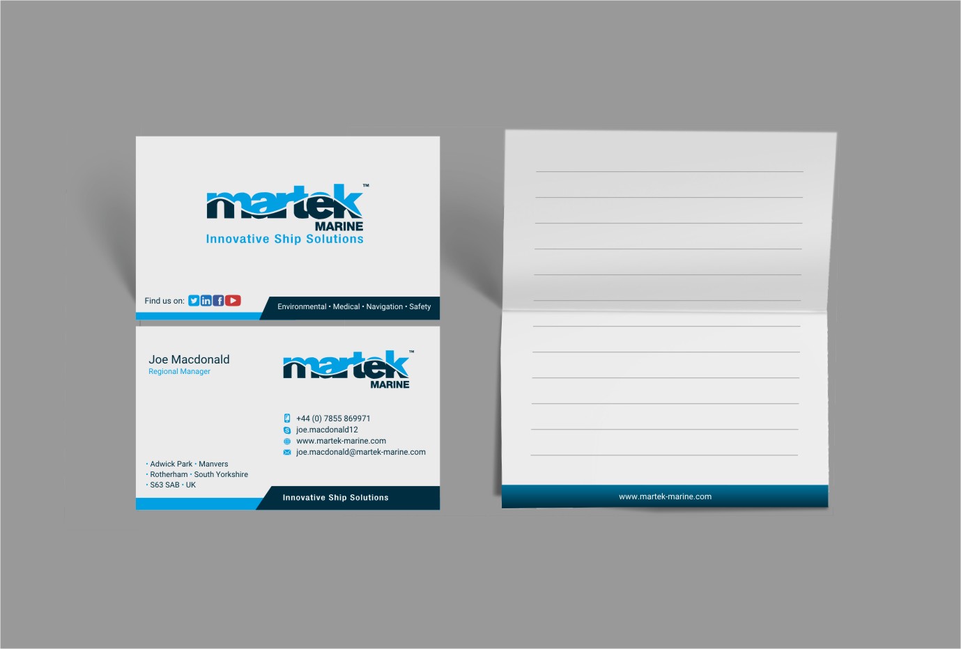 Business Card Design by INDIAN_Ashok for Martek Marine | Design #12746024