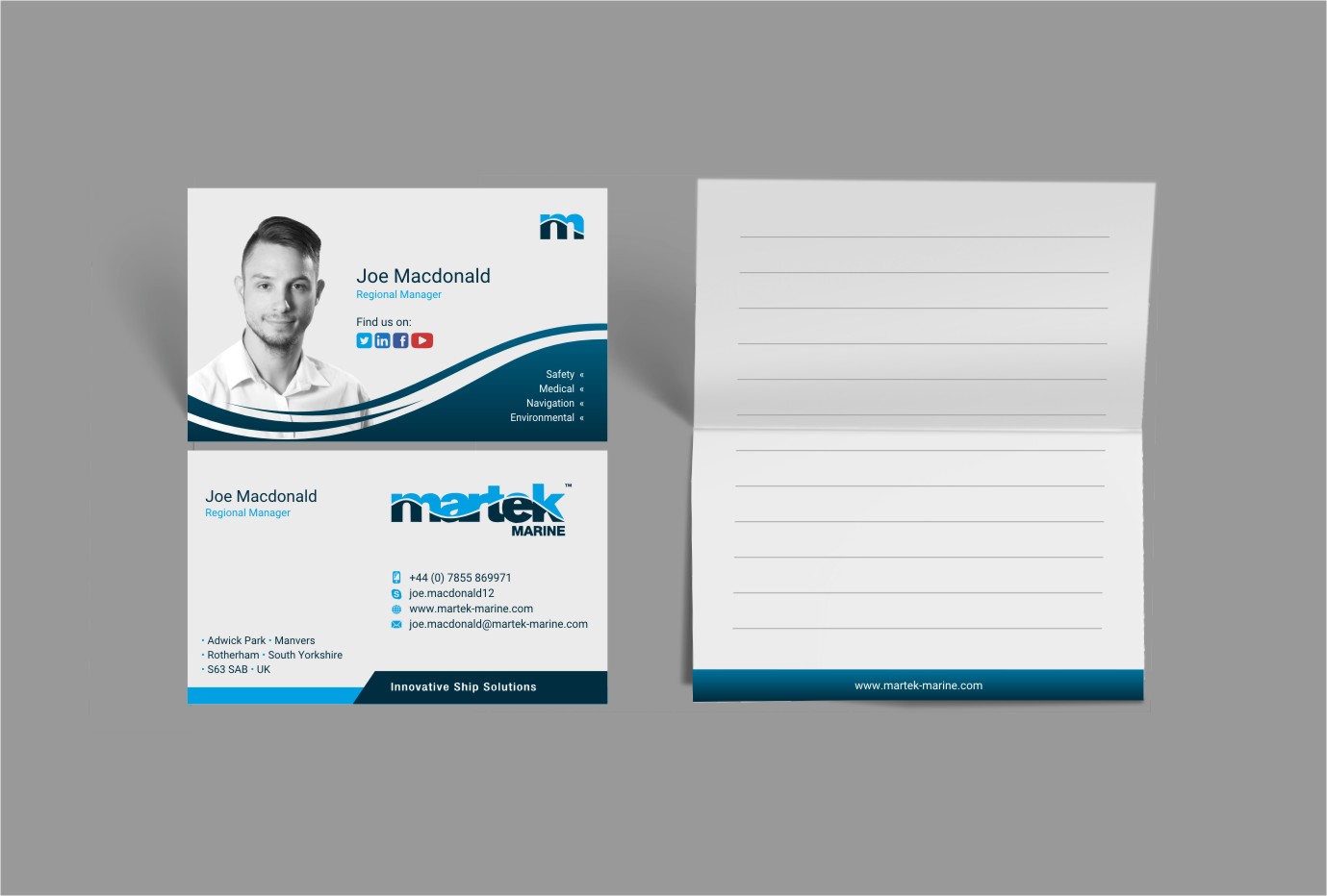 Business Card Design by INDIAN_Ashok for Martek Marine | Design #12746025