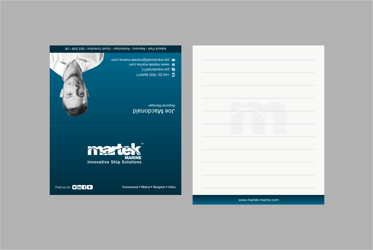 Business Card Design by INDIAN_Ashok for Martek Marine | Design #12746195