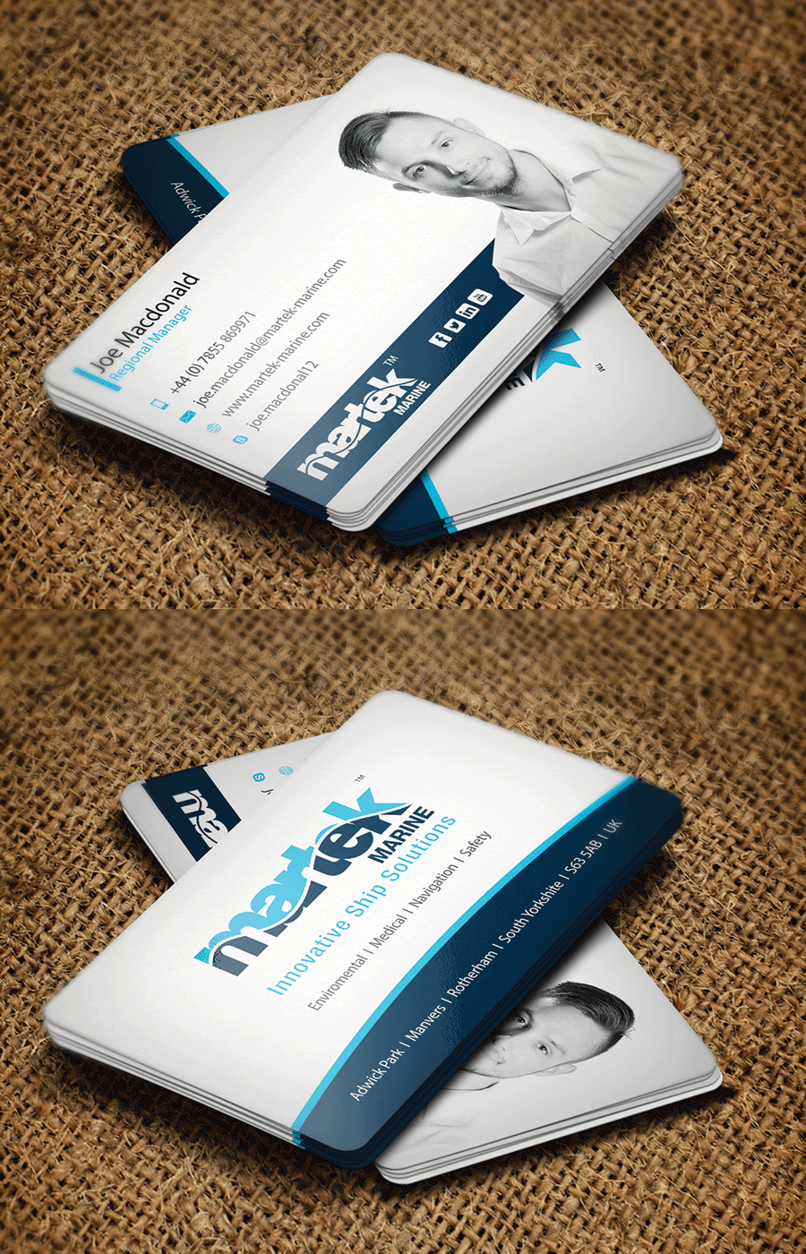 Business Card Design by Riz' for Martek Marine | Design #12761924