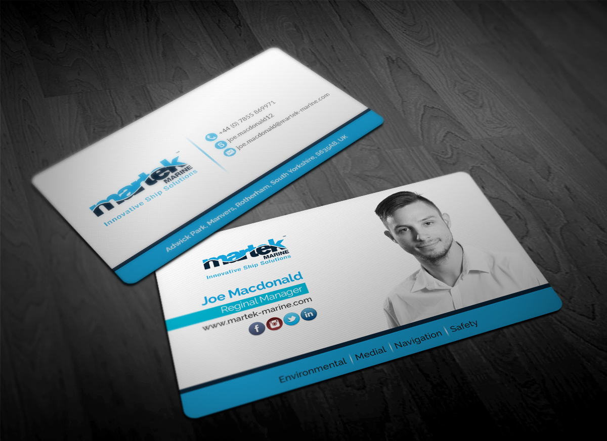 Business Card Design by Pointless Pixels India for Martek Marine | Design #12755192