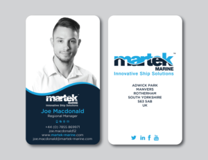 Business Card Design by Verified artistry (Design garden) for Martek Marine | Design: #12746449
