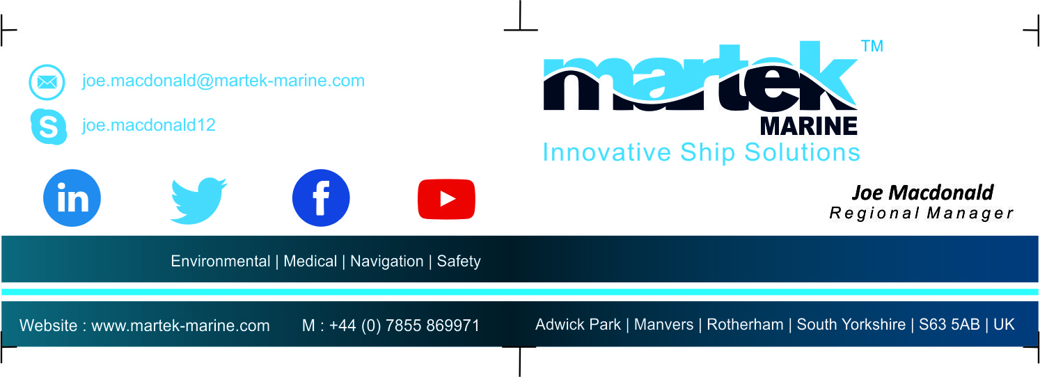 Business Card Design by Al - Ghazalie for Martek Marine | Design #12762479