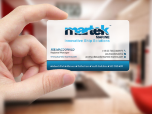 Visitenkarten-Design von Creations Box 2015 für Martek Marine | Design: #12760149