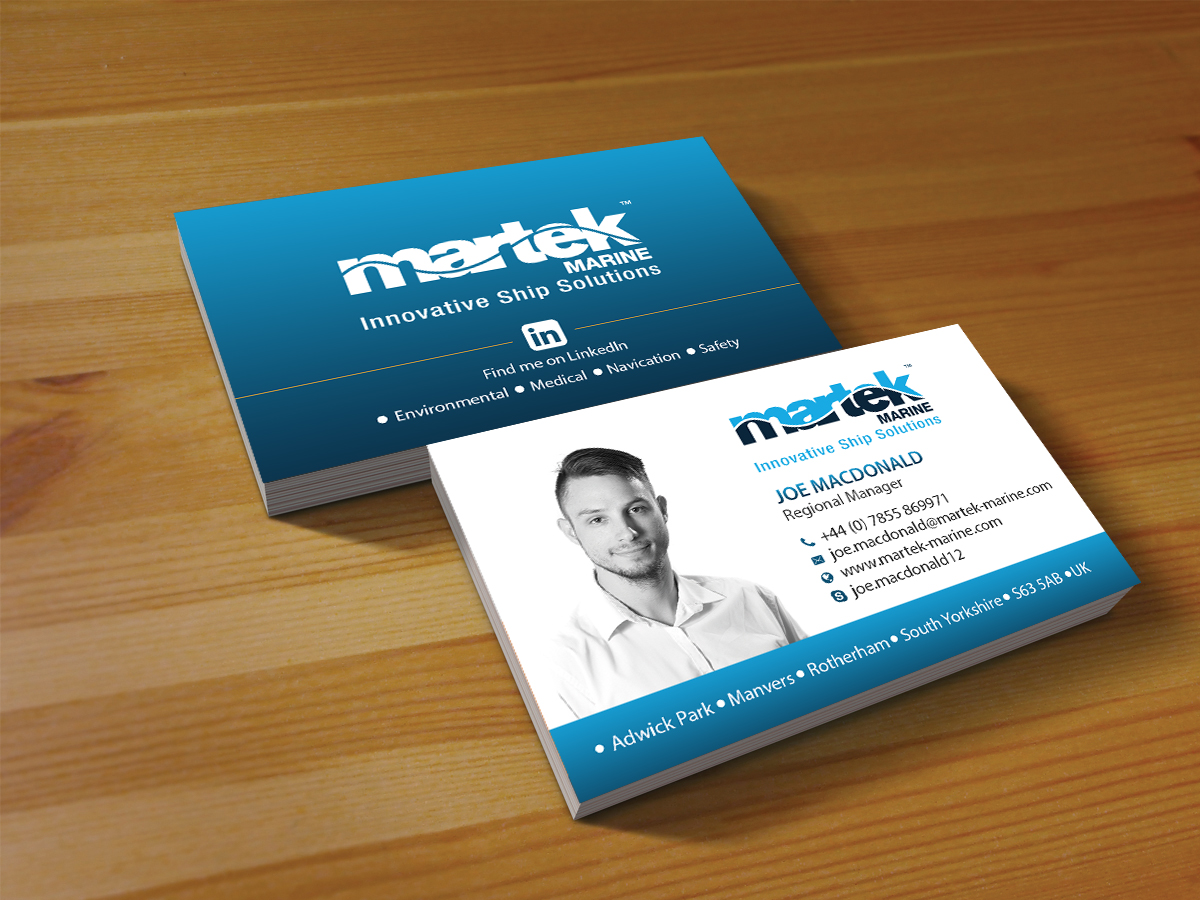 Business Card Design by Creations Box 2015 for Martek Marine | Design #12760158