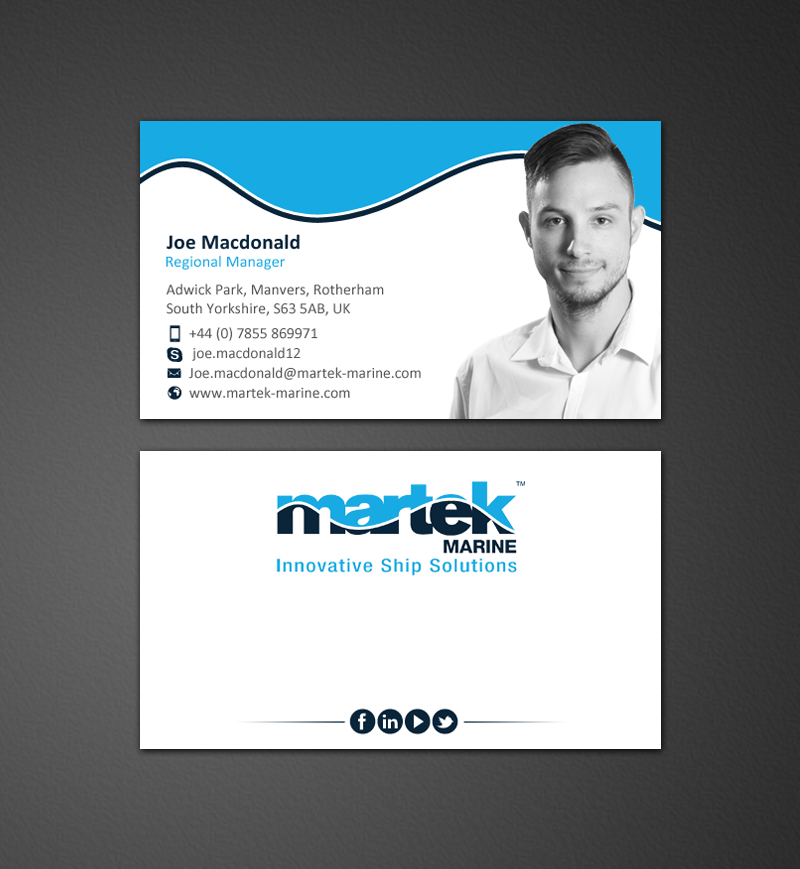 Business Card Design by chandrayaan.creative for Martek Marine | Design #12776225