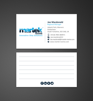 Business Card Design by chandrayaan.creative for Martek Marine | Design: #12776226