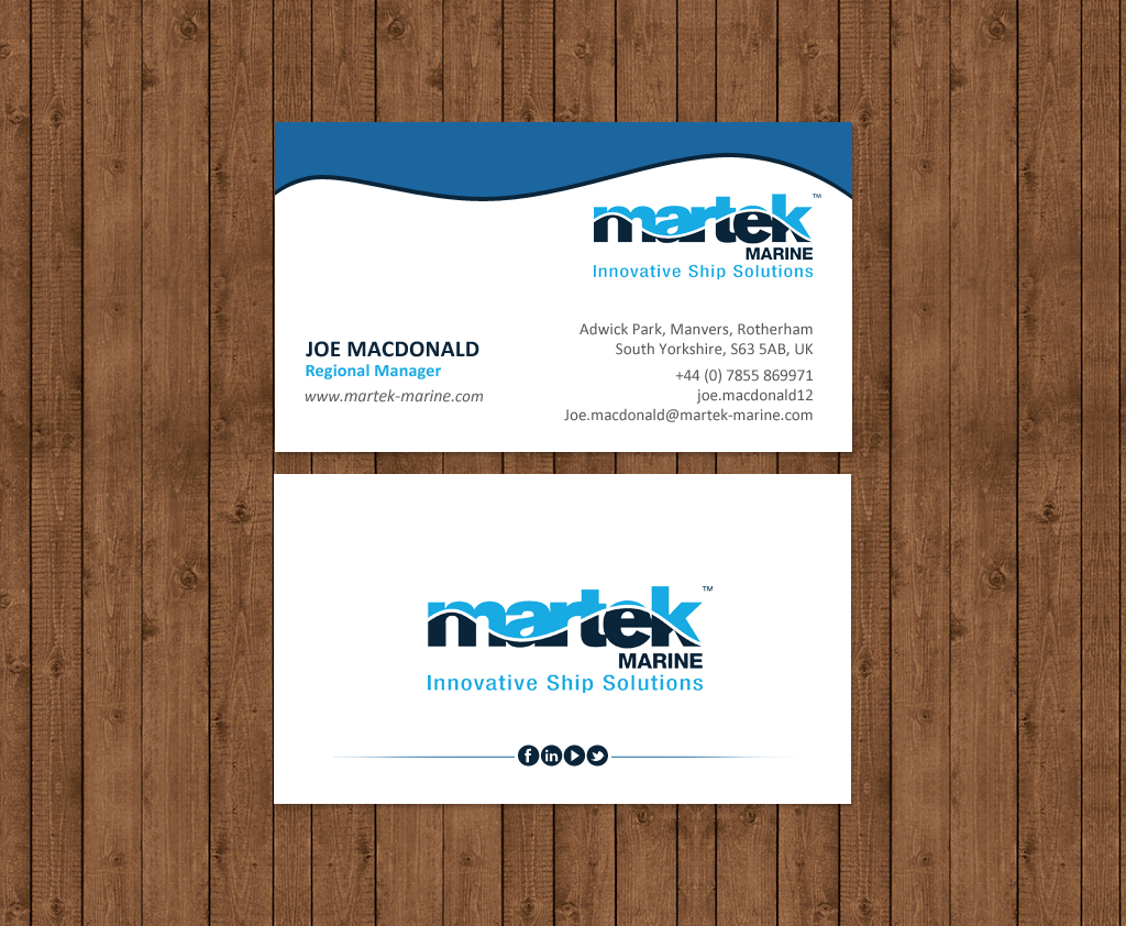 Business Card Design by chandrayaan.creative for Martek Marine | Design #12884957