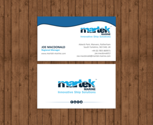 Business Card Design by chandrayaan.creative for Martek Marine | Design: #12884957