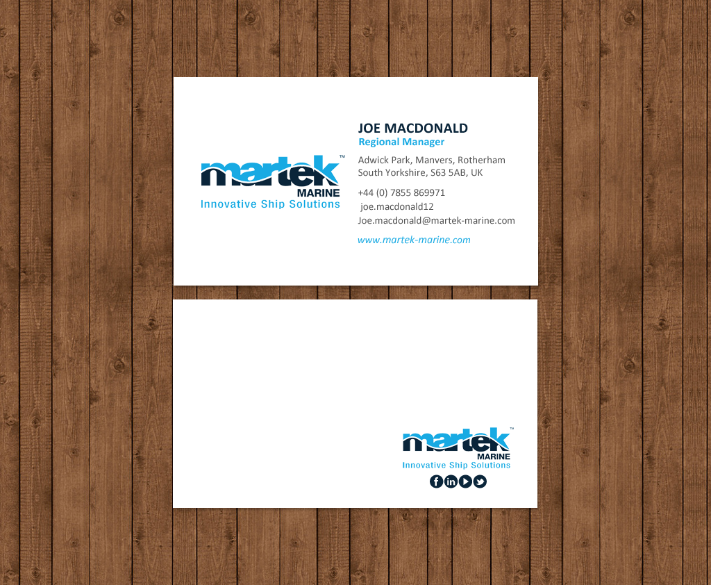 Business Card Design by chandrayaan.creative for Martek Marine | Design #12884958