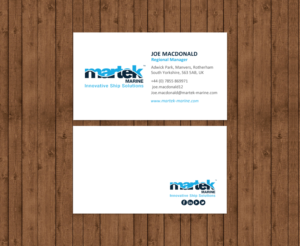 Business Card Design by chandrayaan.creative for Martek Marine | Design: #12884958