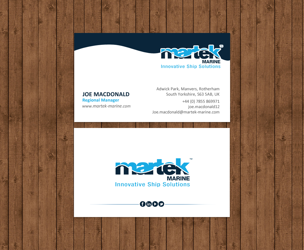 Business Card Design by chandrayaan.creative for Martek Marine | Design #12891188