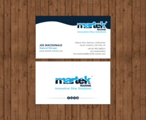 Business Card Design by chandrayaan.creative for Martek Marine | Design: #12891188