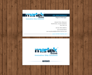 Business Card Design by chandrayaan.creative for Martek Marine | Design: #12891249