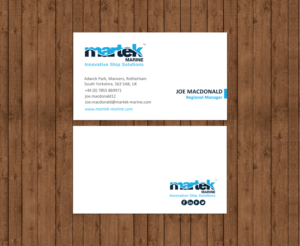 Business Card Design by chandrayaan.creative for Martek Marine | Design: #12893198