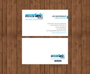 Business Card Design by chandrayaan.creative for Martek Marine | Design: #12893310