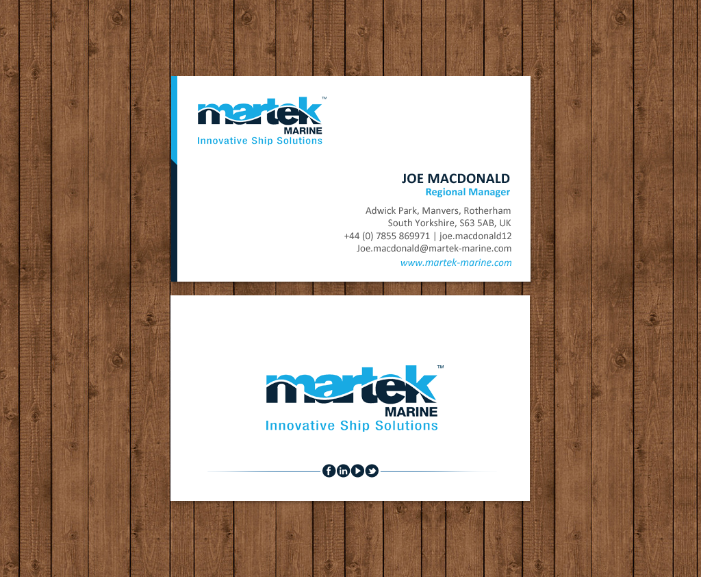 Business Card Design by chandrayaan.creative for Martek Marine | Design #12893441