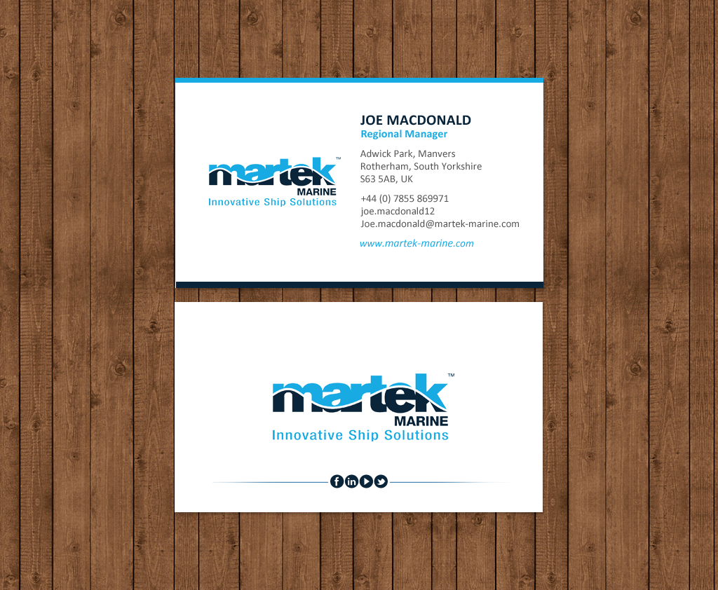 Business Card Design by chandrayaan.creative for Martek Marine | Design #12893471