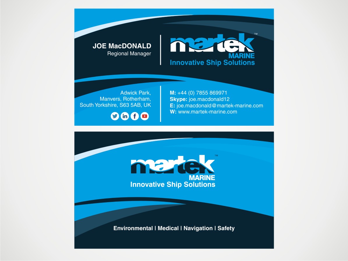 Design de Carte de Visite par aRt-n-ideas pour Martek Marine | Design #12762246