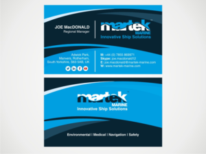 Design de Carte de Visite par aRt-n-ideas pour Martek Marine | Design : #12762246