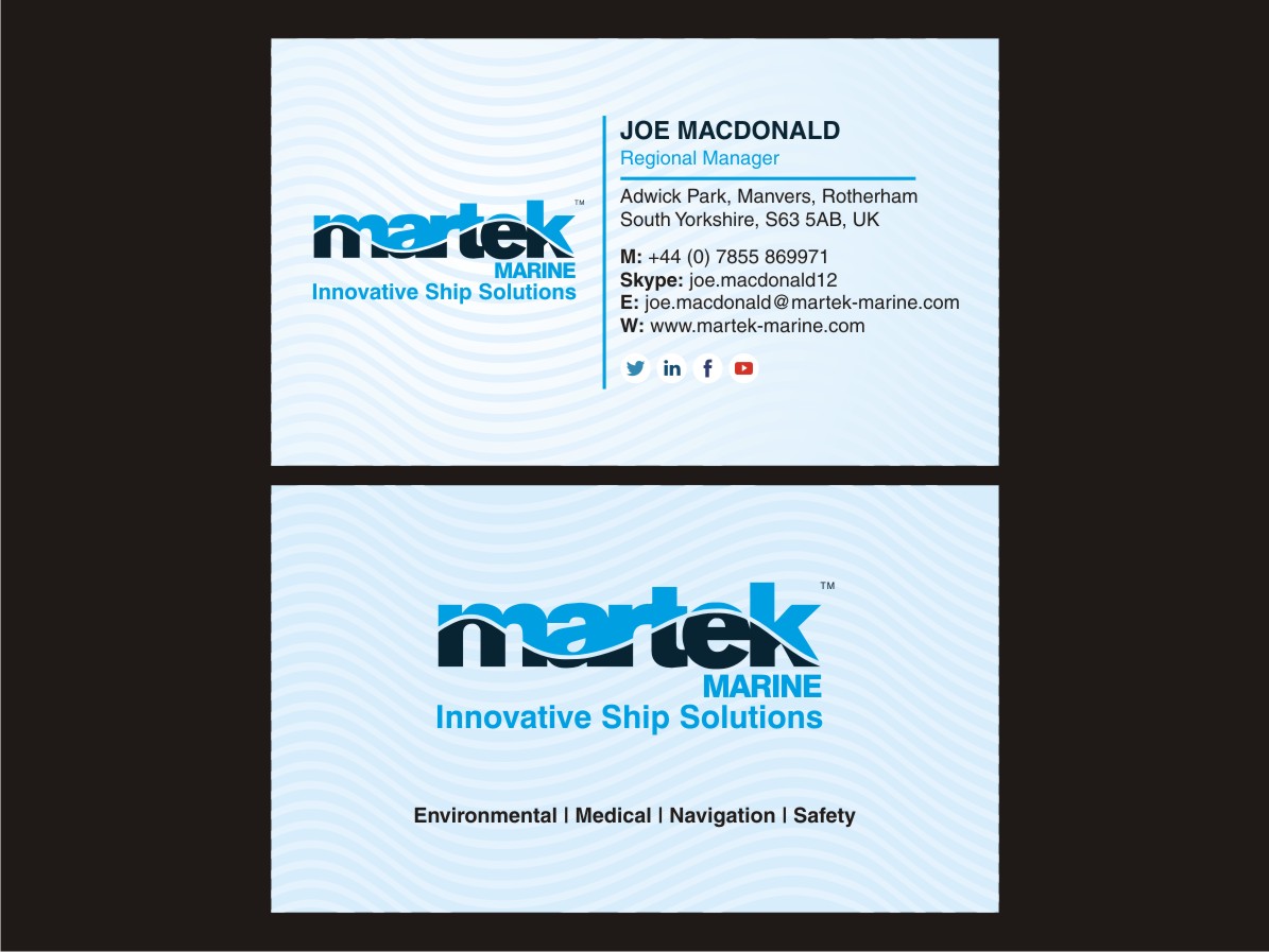 Design de Carte de Visite par aRt-n-ideas pour Martek Marine | Design #12762247