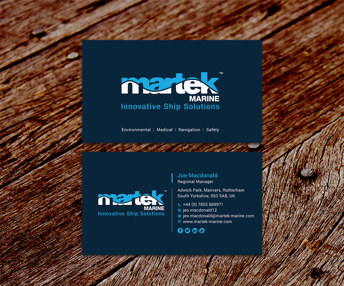 Business Card Design by SS_Designs for Martek Marine | Design #12770901