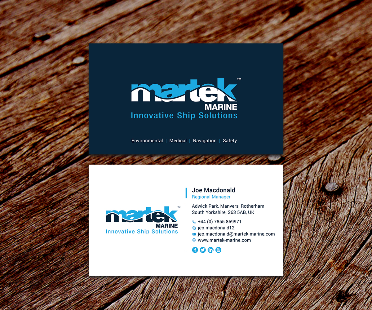 Business Card Design by SS_Designs for Martek Marine | Design #12770902