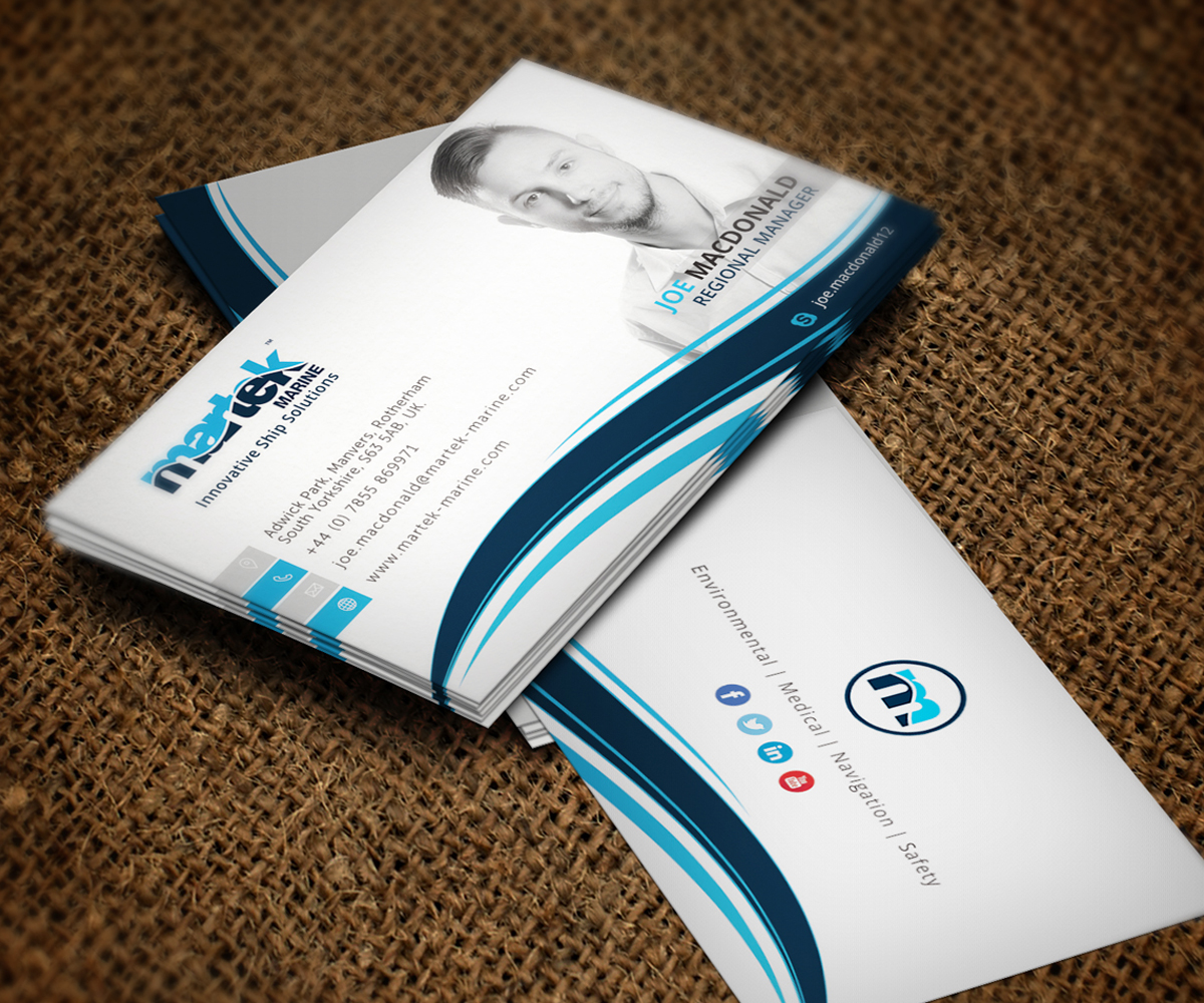 Business Card Design by Graphic Flame for Martek Marine | Design #12755319