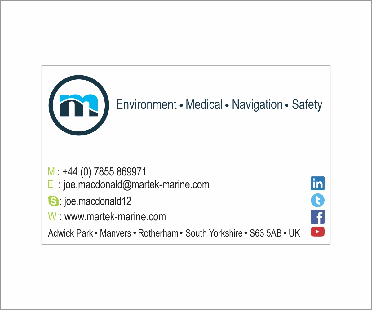 Business Card Design by chameerakasundb for Martek Marine | Design #12778305