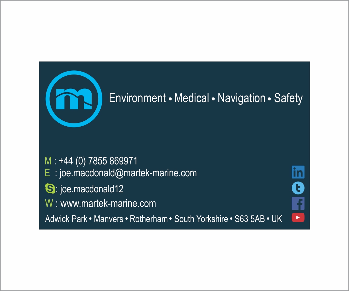 Business Card Design by chameerakasundb for Martek Marine | Design #12778353