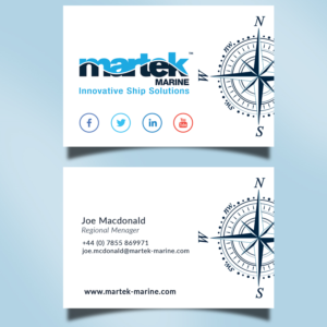 Design de Carte de Visite par Mirjana Subotic pour Martek Marine | Design : #12893178