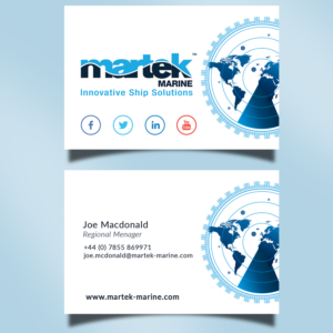 Design de Carte de Visite par Mirjana Subotic pour Martek Marine | Design : #12893183