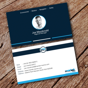 Business Card Design by zebidesigns for Martek Marine | Design: #12754957