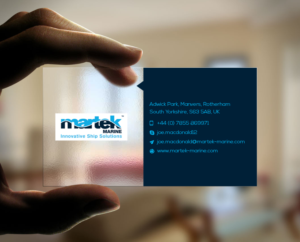 Business Card Design by jinesh for Martek Marine | Design #12770395