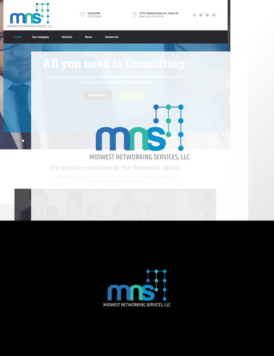 Logo Design by ChinMaya for Midwest Networking Services | Design #12824271