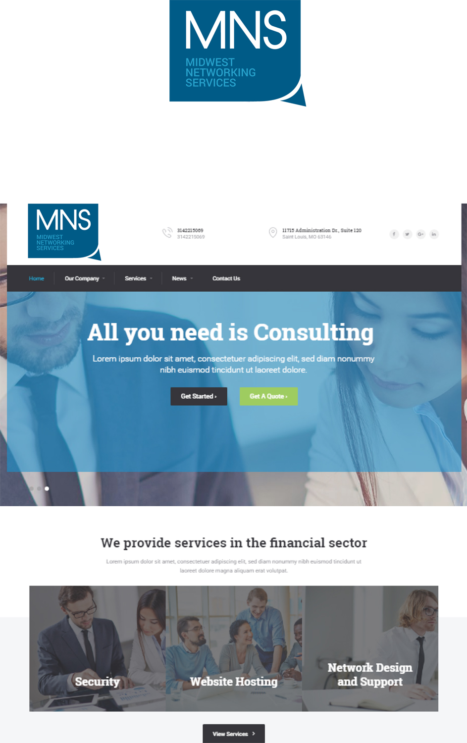 Logo Design by CanDoDesign for Midwest Networking Services | Design #12793488