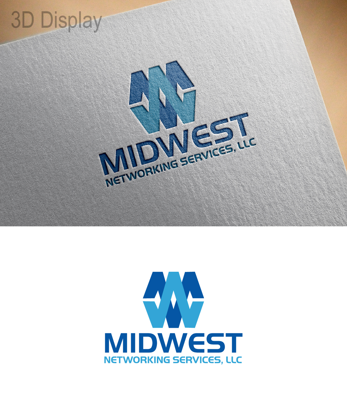 Logo Design by 3Guys for Midwest Networking Services | Design #12748903