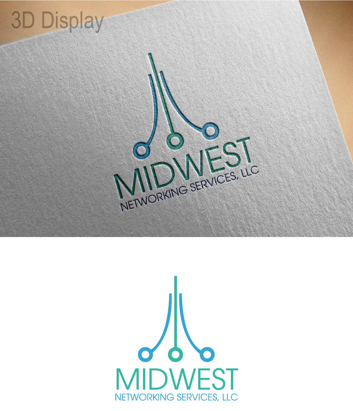 Logo Design by 3Guys for Midwest Networking Services | Design #12748907