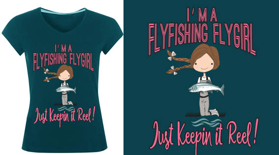 T-shirt Design by wendyRV for Flyfishing Flygirls | Design #12895133